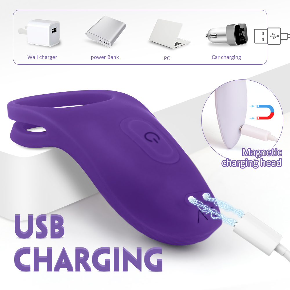 Inel de Penis Flavy Remote Control 9 Moduri Vibratii Silicon USB Mov Passion Labs, #9, Erotic24.ro