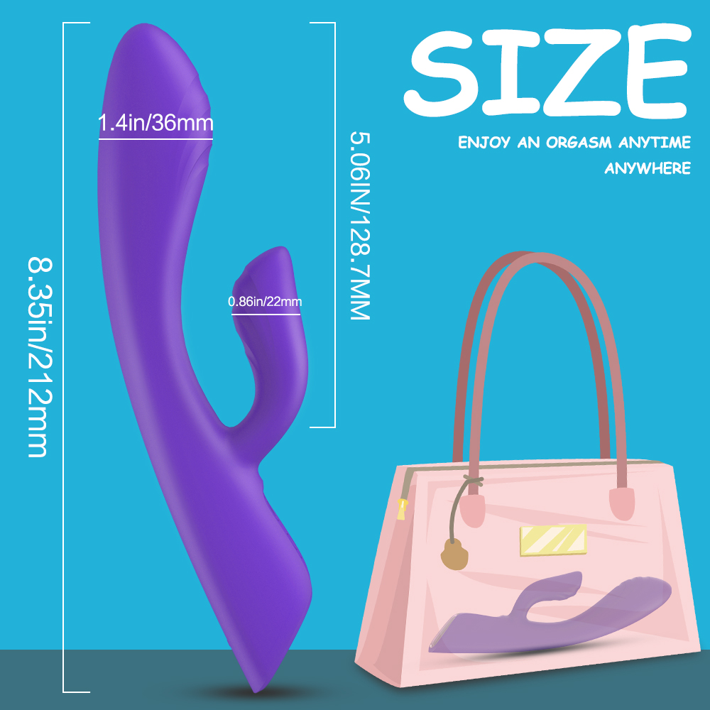 Vibrator Iepuras Ruffy Heating&Vibrations Silicon USB Mov Guilty Toys, Nr. 9, Erotic24.ro