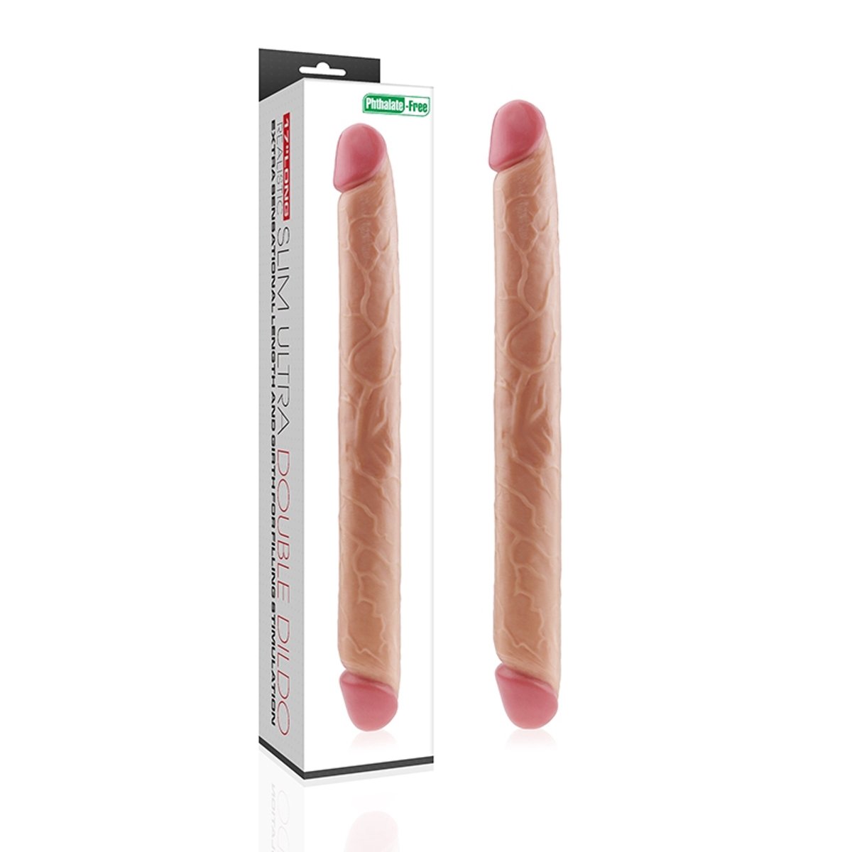 Dildo Dublu Realist Slim Ultra Natural 45.5 cm, #2, Erotic24.ro