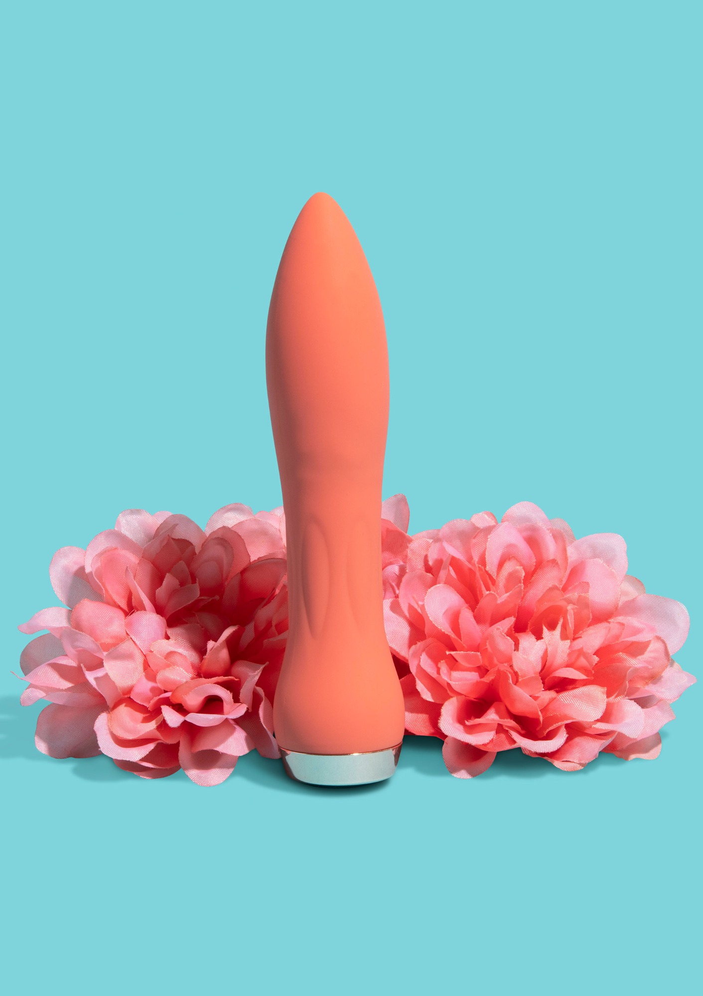 Vibrator Silicone 60SX AMP 12 Moduri Vibratii Coral 13 cm, Nr. 2, Erotic24.ro