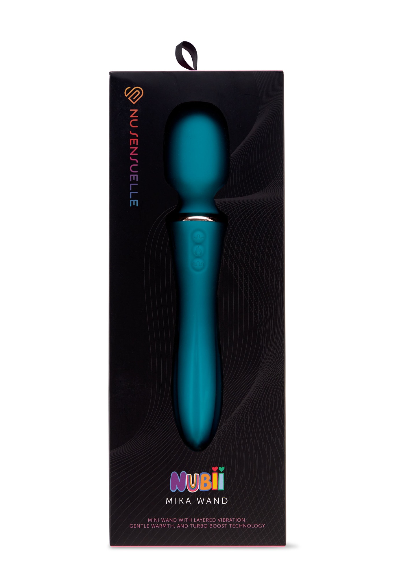 Vibrator Nubii Mika Wand, 12 Moduri Vibratii, Incalzire, Silicon, USB, Albastru, Nr. 5, Erotic24.ro