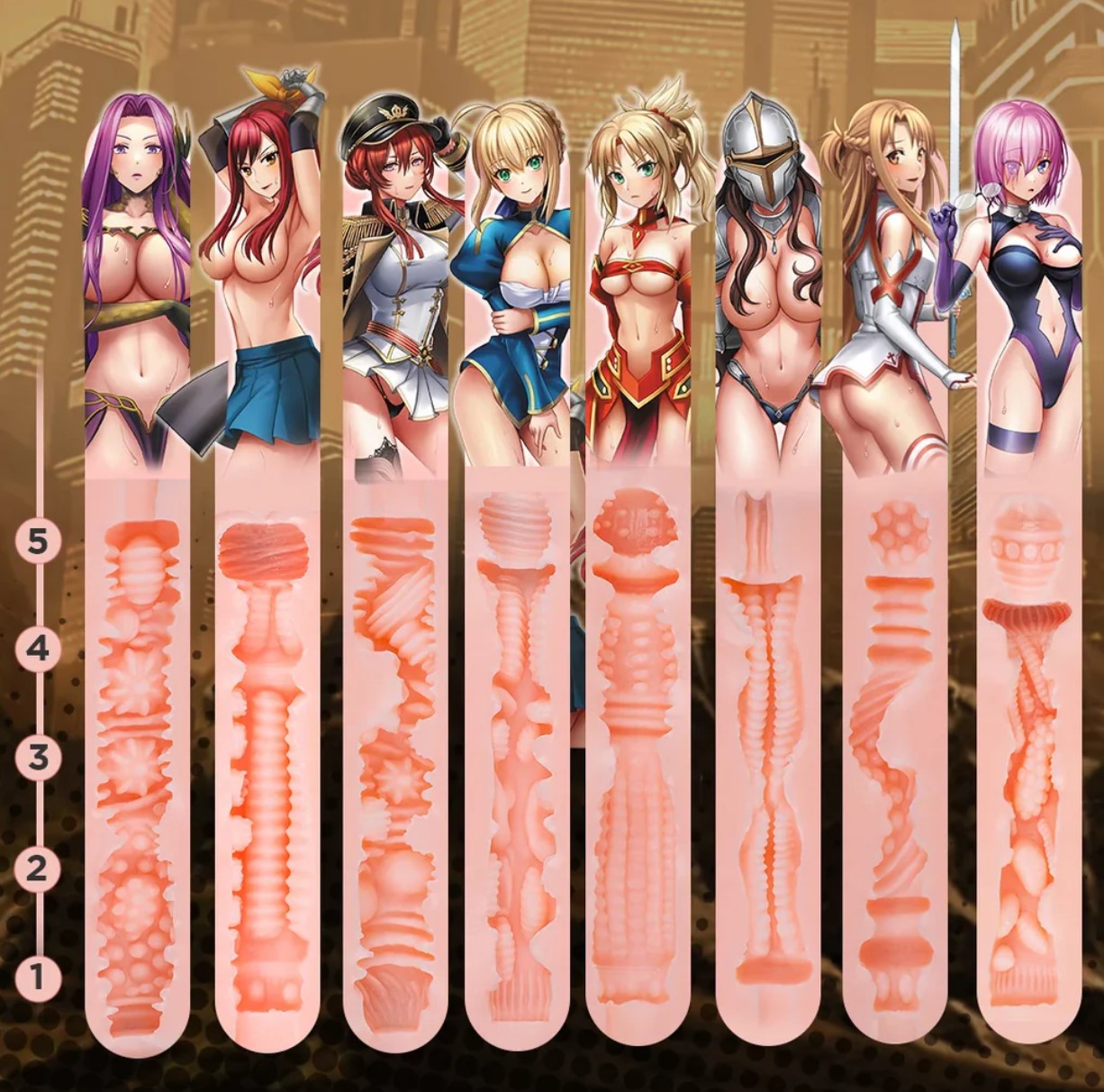 Masturbator cu 8  Canale de Penetrare The Onaho of the Round Table, TPE, Natural, 3.7 kg, #4, Erotic24.ro