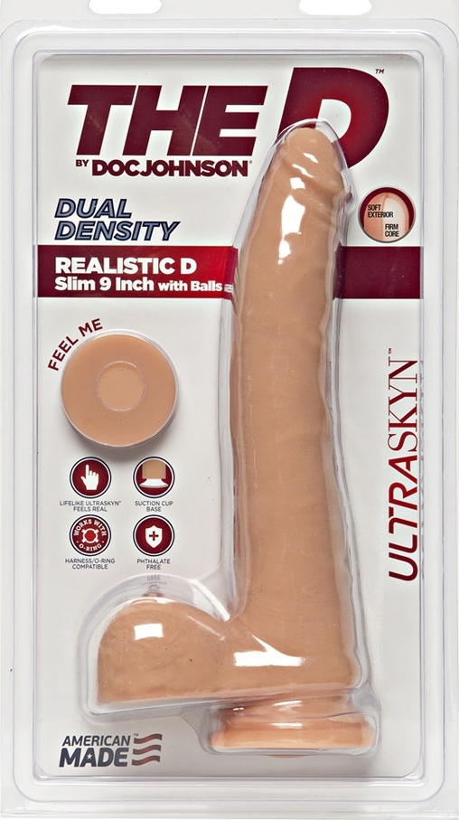 Dildo Realistic Dual Density Slim 23 cm, #2, Erotic24.ro
