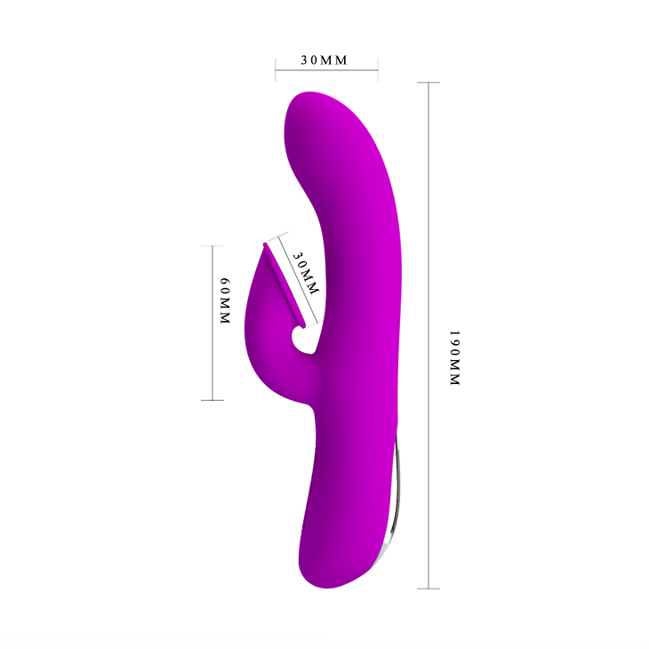 Vibrator Pretty Love Anthony, 12 Moduri Vibratii, 12 Moduri Suctiune, Silicon, USB, Mov, 19 cm, #9, Erotic24.ro