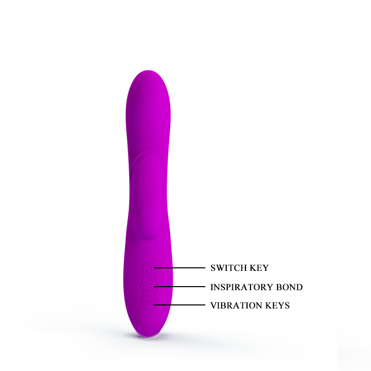 Vibrator Pretty Love Anthony, 12 Moduri Vibratii, 12 Moduri Suctiune, Silicon, USB, Mov, 19 cm, #6, Erotic24.ro