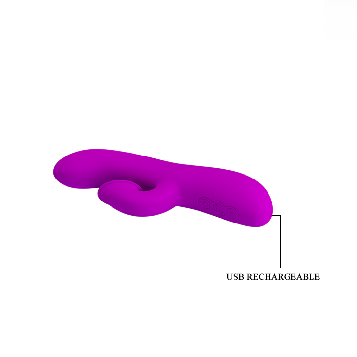 Vibrator Pretty Love Anthony, 12 Moduri Vibratii, 12 Moduri Suctiune, Silicon, USB, Mov, 19 cm, #10, Erotic24.ro