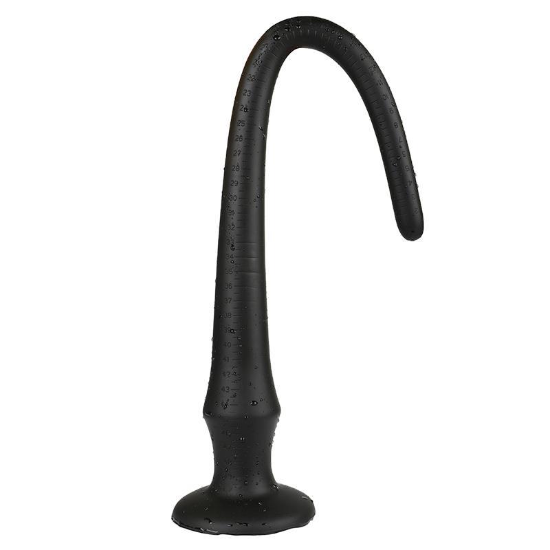 Dildo Long Spear Silicon Lichid Negru Super Soft 43 cm Guilty Toys, Nr. 1, Erotic24.ro