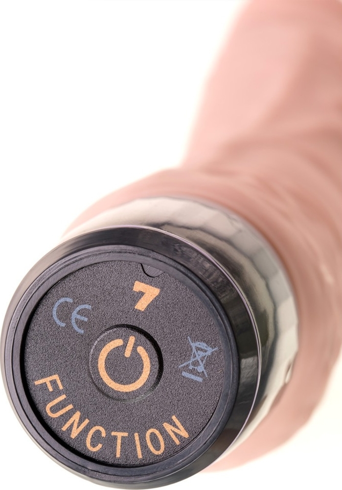 Vibrator A-Toys, 7 Moduri Vibratii, Silicon, Natural, 19.3 cm, #5, Erotic24.ro