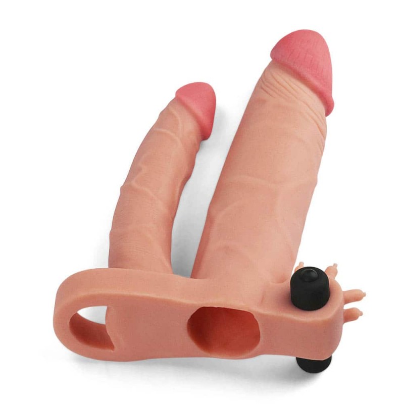 Manson Penis Dublu cu Vibratii Pleasure X-Tender Add 1, #2, Erotic24.ro
