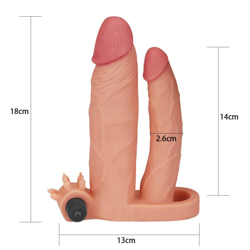 Manson Penis Dublu cu Vibratii Pleasure X-Tender Add 1, #4, Erotic24.ro