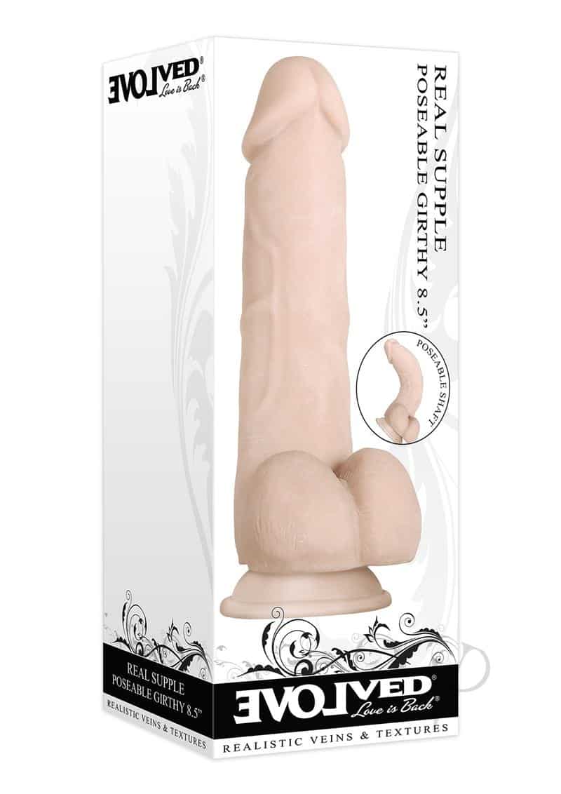 Dildo Realistic Poseable Shaft Life-Like Material Natural 21 cm, #5, Erotic24.ro