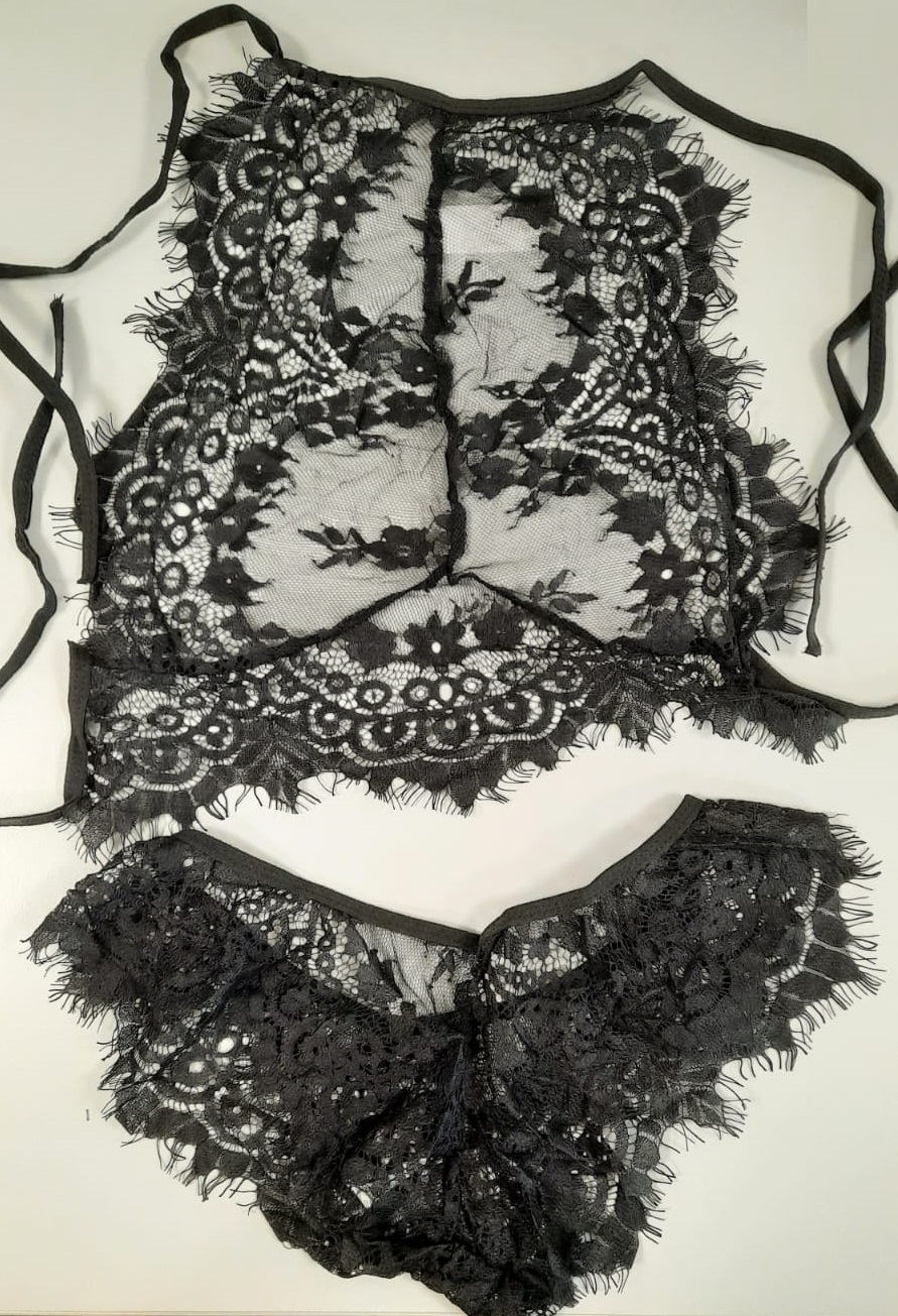 Set 2 Piese Lenjerie All Lace On Me Negru S, Nr. 2, Erotic24.ro