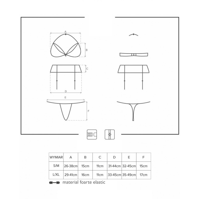 Set Lenjerie Miria 3 piese Negru L/XL, #5, Erotic24.ro