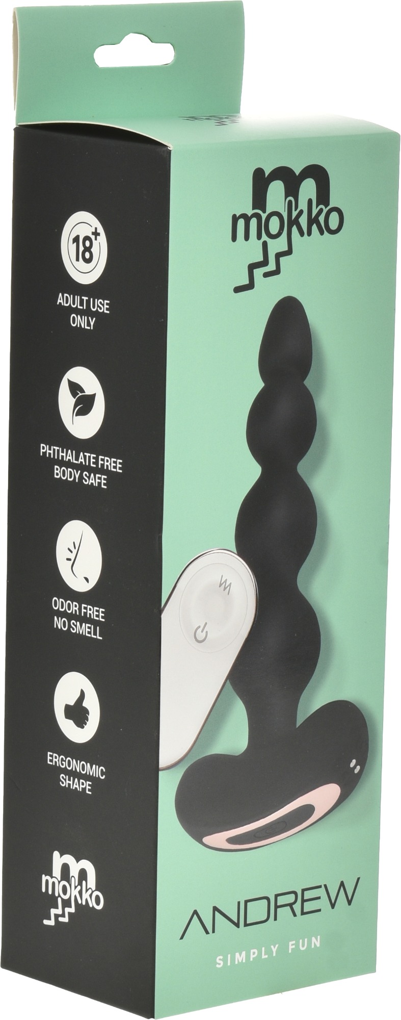 Bile Anale Andrew Remote Control Silicon USB Negru Mokko Toys, Nr. 11, Erotic24.ro