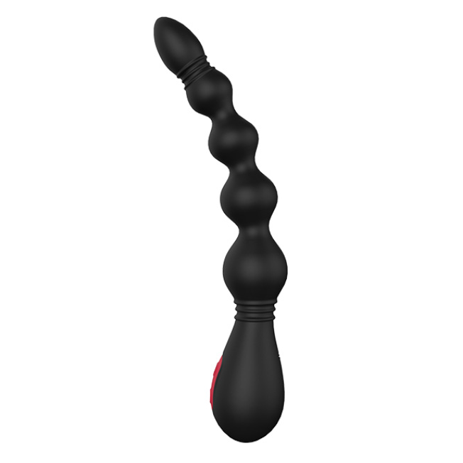 Bile Anale Nighty, 9 Moduri Vibratii, Silicon, USB, Negru, 21 cm, Guilty Toys, #9, Erotic24.ro