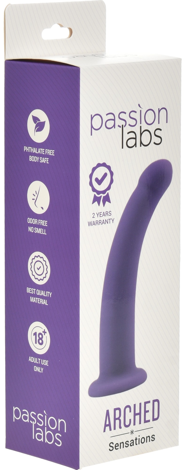 Dildo Arched Medium Silicon Mov 16.5 cm Passion Labs, #4, Erotic24.ro
