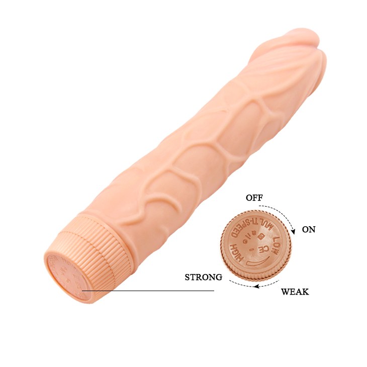 Vibrator Realist Bob Multispeed Natural 22.5 cm, #2, Erotic24.ro