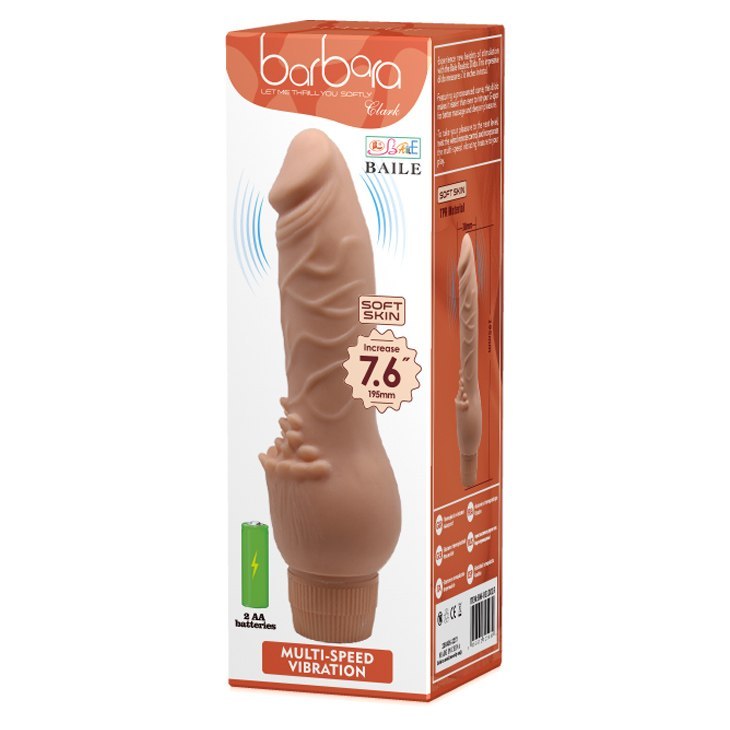 Vibrator Realist Clark Multispeed Natural 19.5 cm, Nr. 2, Erotic24.ro