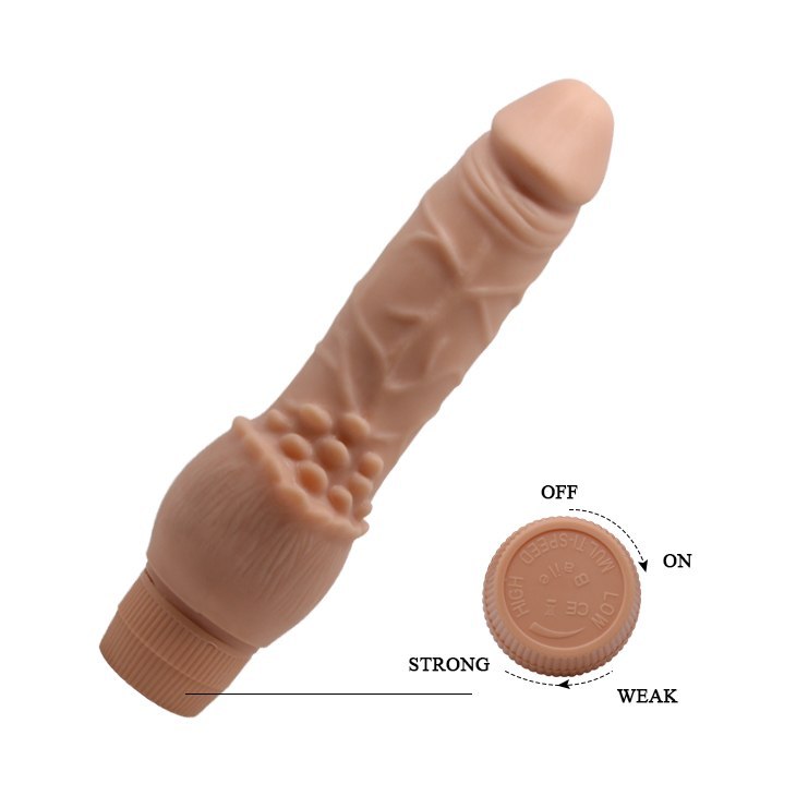 Vibrator Realist Clark Multispeed Natural 19.5 cm, Nr. 6, Erotic24.ro