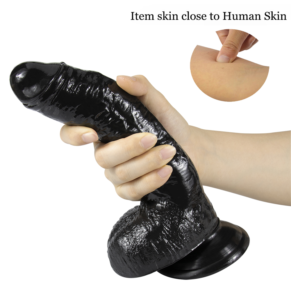 Dildo Realist Baroni Ventuza Negru 20 cm Passion Labs, Nr. 10, Erotic24.ro