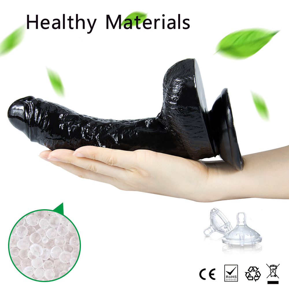 Dildo Realist Baroni Ventuza Negru 20 cm Passion Labs, Nr. 9, Erotic24.ro