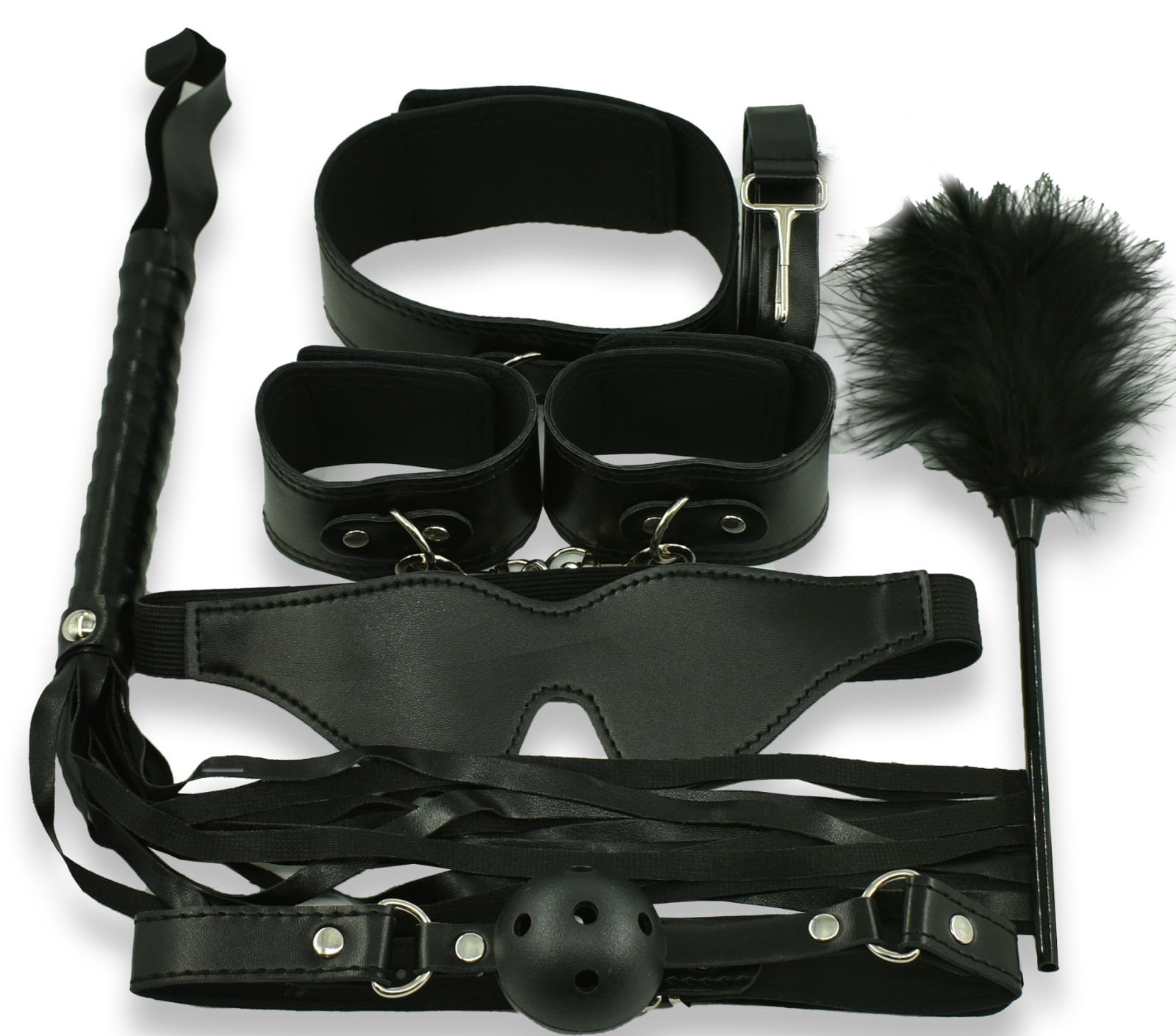 Set BDSM Starter Kit 7 Piese Negru Passion Labs, #4, Erotic24.ro