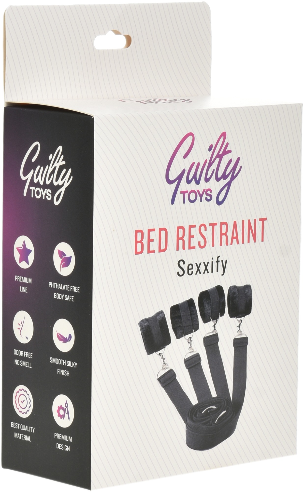 Set Bed Restraint Maini si Picioare pentru Pat Roz Guilty Toys, #3, Erotic24.ro