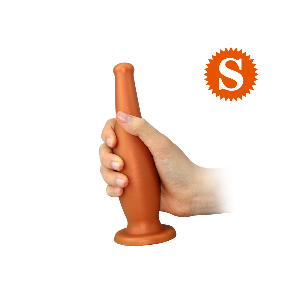 Dildo Beer Bottle Small Silicon Lichid Auriu Ventuza 18 cm Mokko Toys, Nr. 2, Erotic24.ro