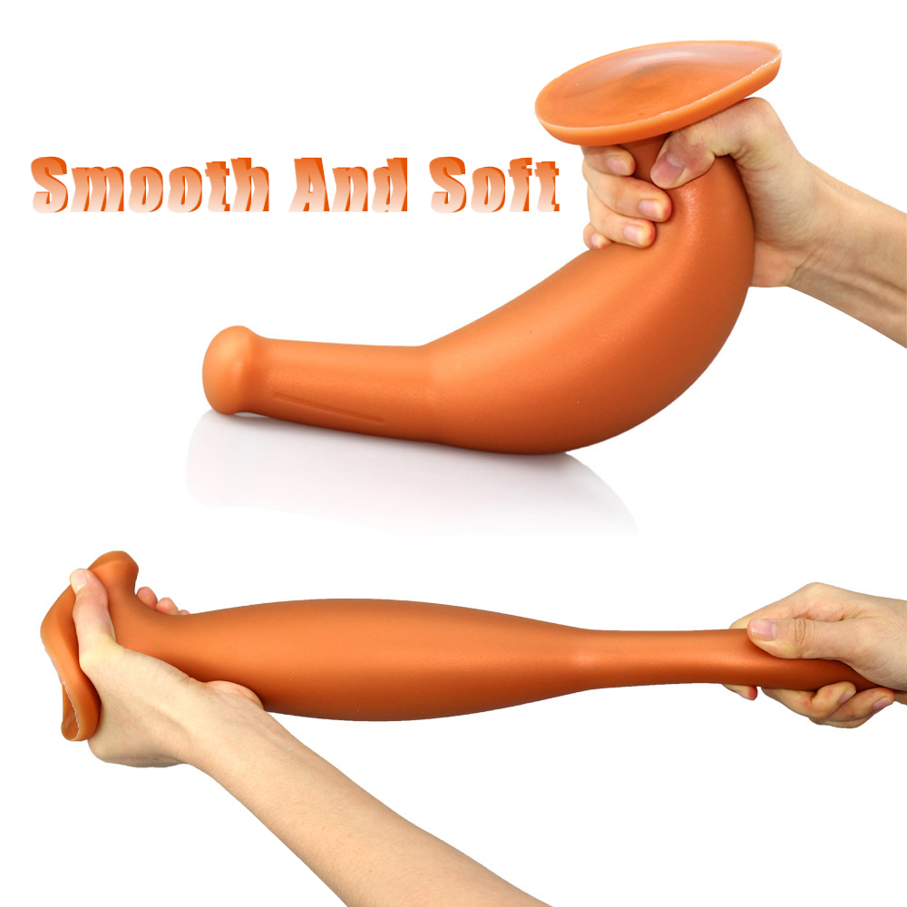 Dildo Beer Bottle Large Silicon Lichid Auriu Ventuza 28 cm Mokko Toys, Nr. 4, Erotic24.ro