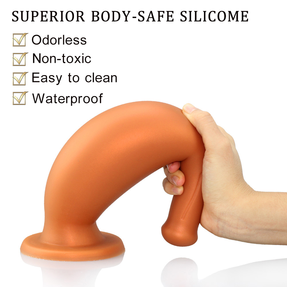 Dildo Beer Bottle Large Silicon Lichid Auriu Ventuza 28 cm Mokko Toys, Nr. 3, Erotic24.ro