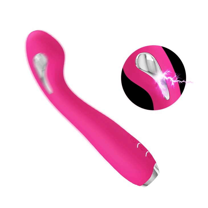 Vibrator Hector Electric Shock Roz USB 19.5 cm , Nr. 2, Erotic24.ro
