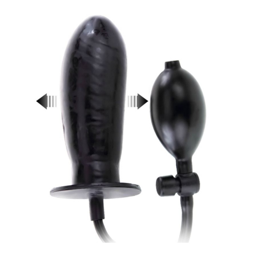 Dildo Realist Gonflabil, PVC, Negru 16 cm, #2, Erotic24.ro