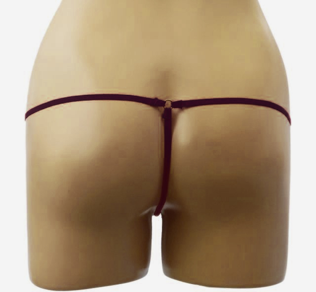 Micro Bikini cu Perle si Inele, Negru, S/M, Mokko Toys, #3, Erotic24.ro