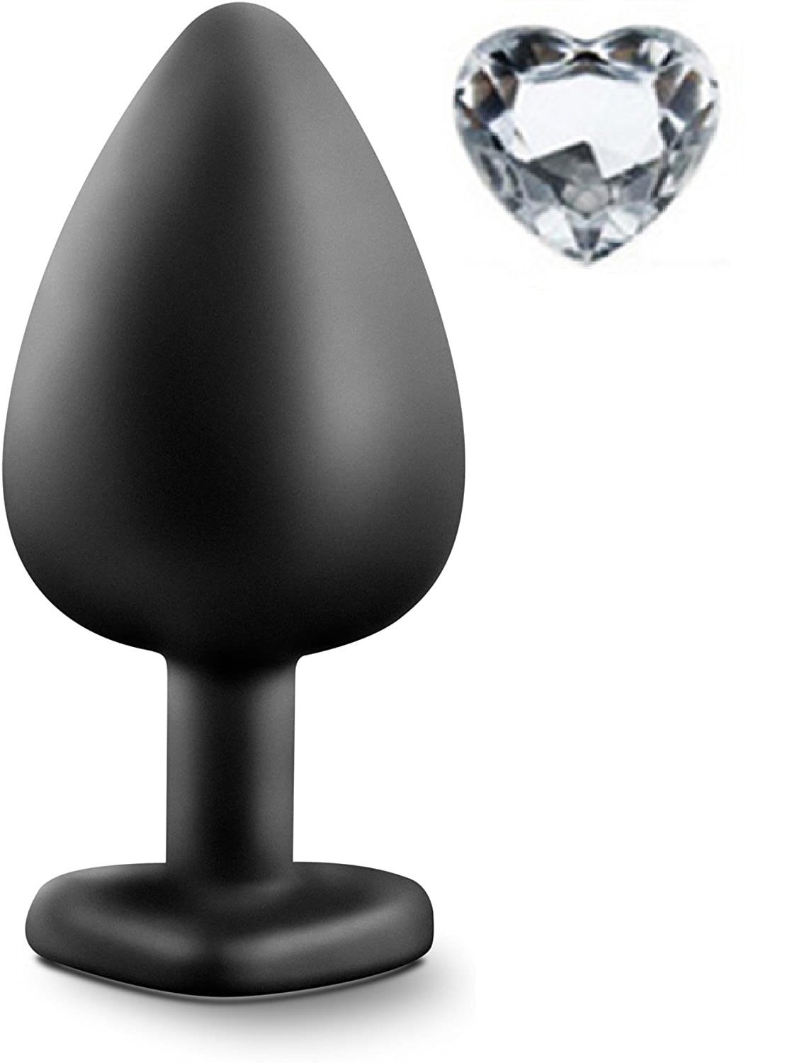 Dop Anal Brighty Large Silicon Negru/Clear Mokko Toys, #1, Erotic24.ro