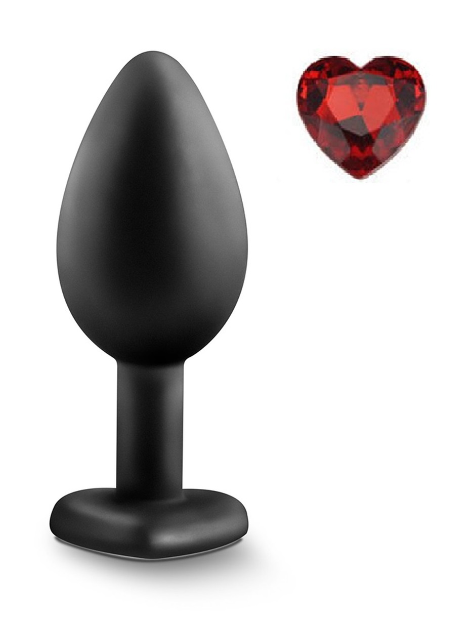 Dop Anal Brighty Small, Silicon, Negru/Rosu, Mokko Toys