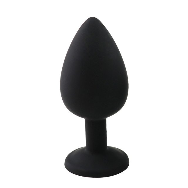 Dop Anal Silicone Buttplug Large Silicon Negru/Albastru Deschis Guilty Toys, #2, Erotic24.ro