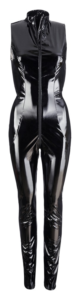 Catsuit din Vinil fara Maneci, Negru, S, #7, Erotic24.ro