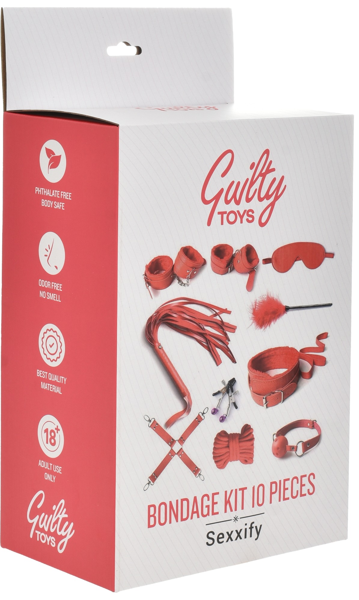 Set BDSM Bondage Kit 10 Pieces Negru Guilty Toys, #4, Erotic24.ro