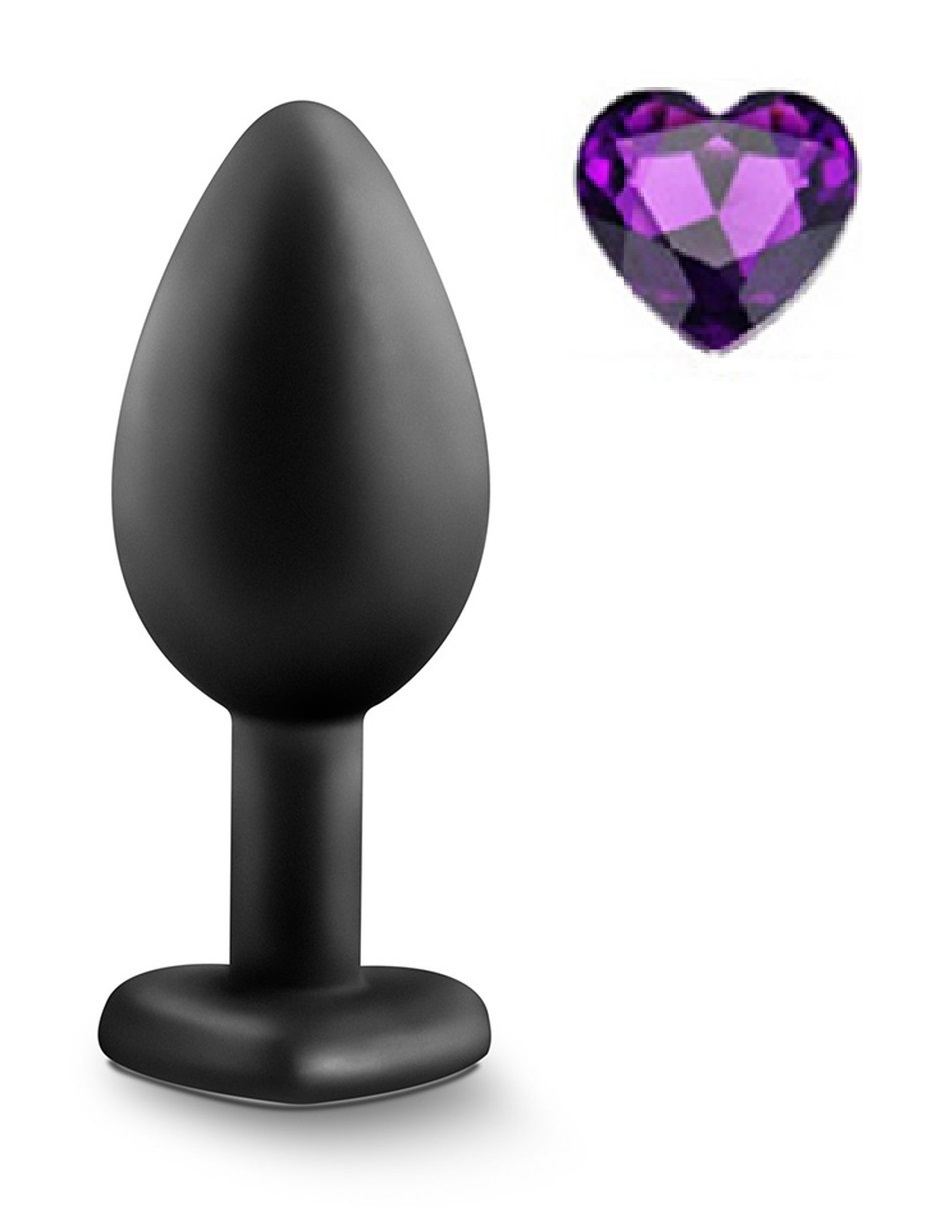 Dop Anal Brighty, Small, Silicon, Negru/Mov, Mokko Toys