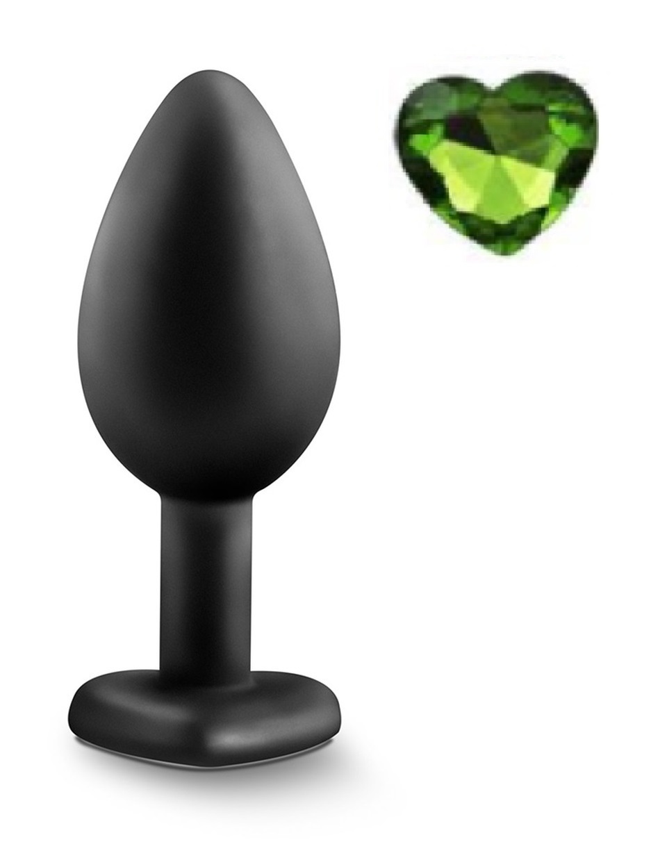 Dop Anal Brighty, Small, Silicon, Negru/Verde, Mokko Toys