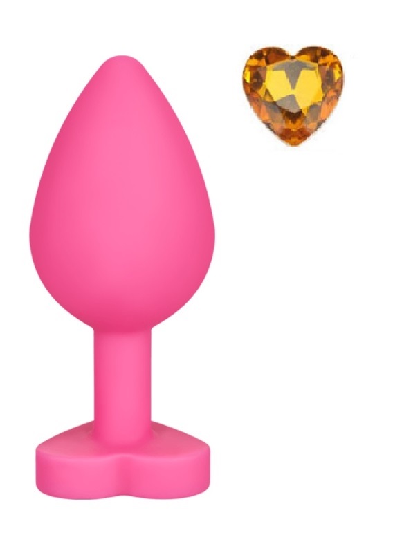 Dop Anal Brighty Small Silicon Roz/Galben Mokko Toys, #1, Erotic24.ro