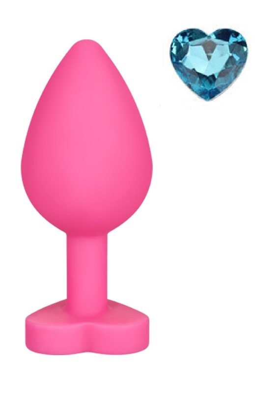 Dop Anal Brighty Large Silicon Roz/Albastru Deschis Mokko Toys, #1, Erotic24.ro
