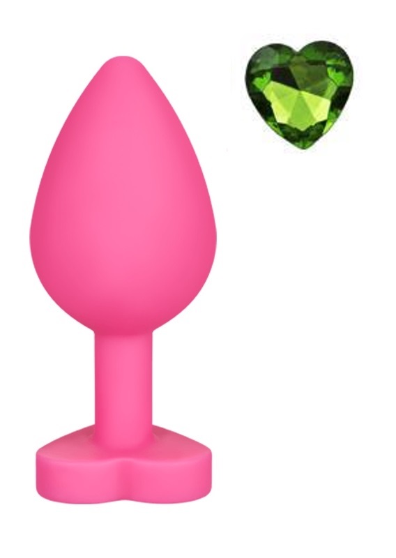 Dop Anal Brighty Large Silicon Roz/Verde Mokko Toys, #1, Erotic24.ro