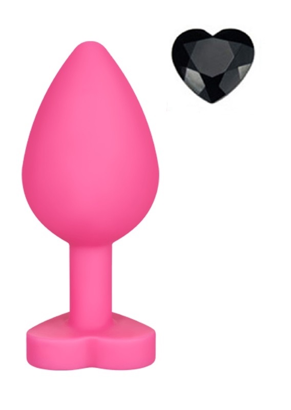 Dop Anal Brighty Small Silicon Roz/Negru Mokko Toys, #1, Erotic24.ro