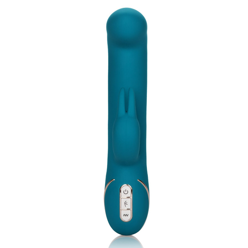 Vibrator Iepuras Rocking G Rabbit Signature, 7 Moduri Stimulatoare, Silicon, USB, Albastru, 21.5 cm, #2, Erotic24.ro