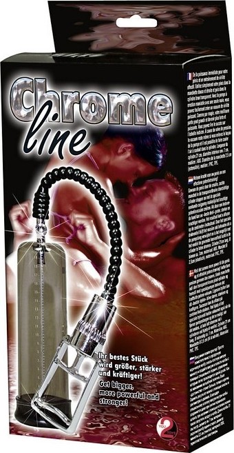 Chrome Line - Pompa pentru marirea penisului cu maneta, Nr. 2, Erotic24.ro
