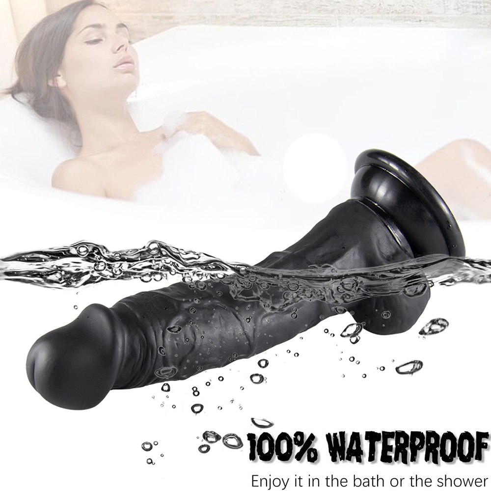 Dildo Realist Connor Ventuza Silicon Negru 17.5 cm Passion Labs, Nr. 3, Erotic24.ro