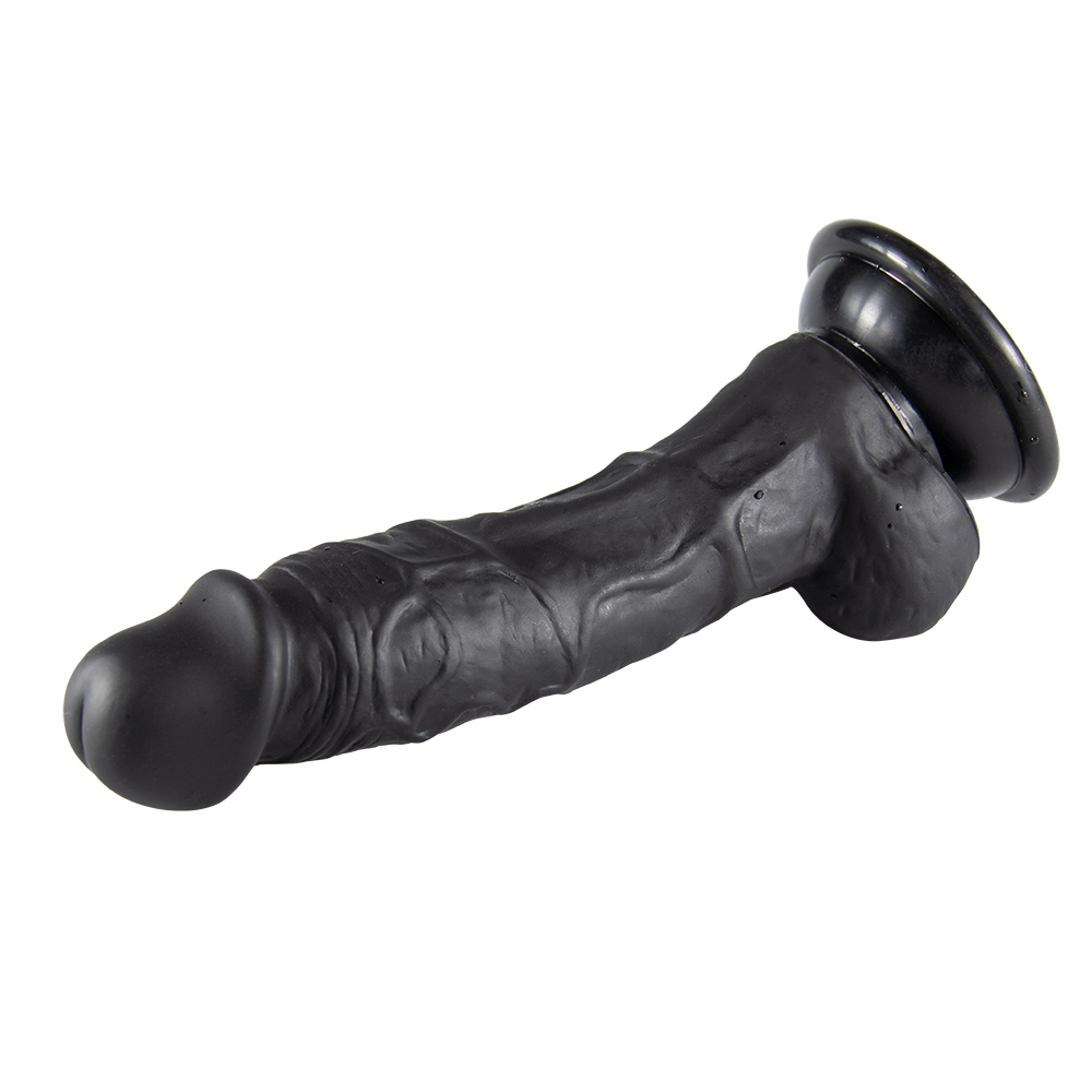 Dildo Realist Connor Ventuza Silicon Negru 17.5 cm Passion Labs, Nr. 2, Erotic24.ro