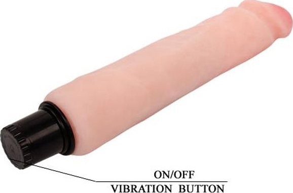 Vibrator The Realistic Cock, Multispeed, TPE, Natural, 25.5 cm, #6, Erotic24.ro
