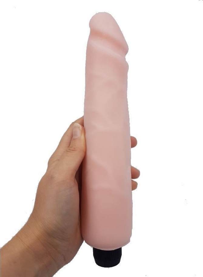 Vibrator Cyberskin Big, Multispeed, TPE, Natural, 25 cm, #6, Erotic24.ro
